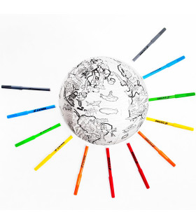Globo Terráqueo Mini para Pintar Liviano con Estampado de Sakura
