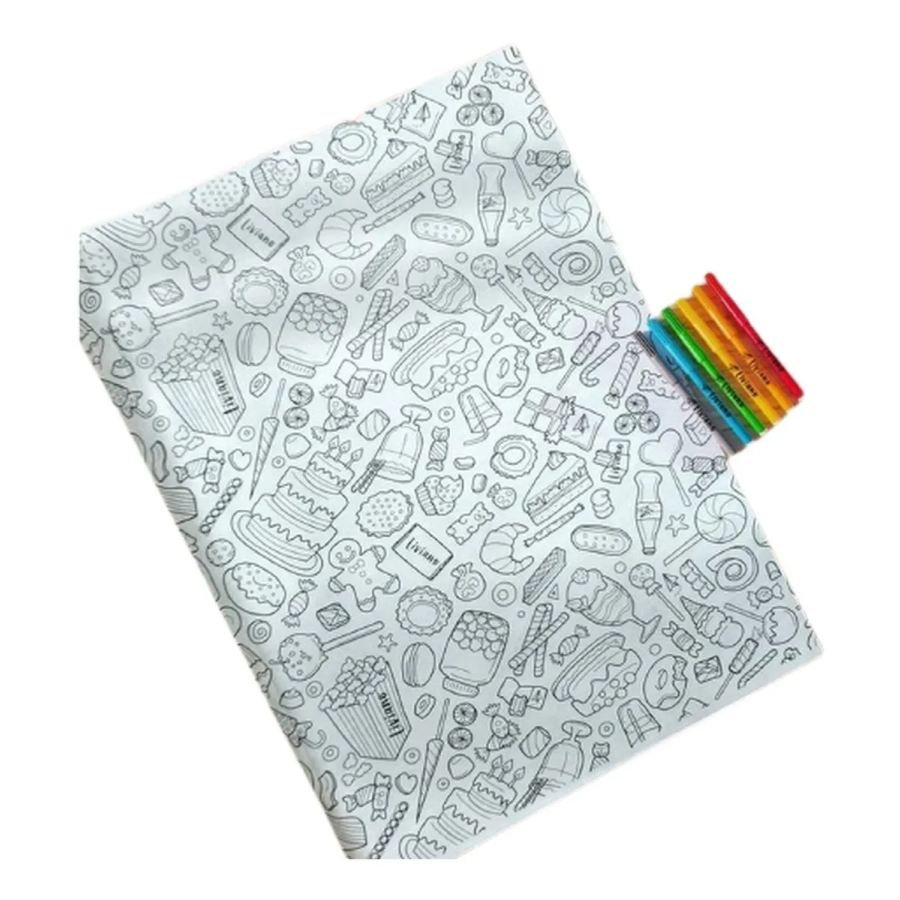 Lonita para Pintar Liviano con Estampado de Golosinas