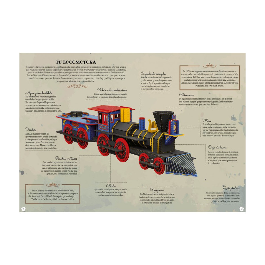 Libro Más Maqueta 3D Locomotora