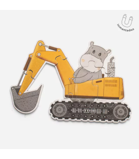 Rompecabezas Magnetico Transportes Hipopotamo