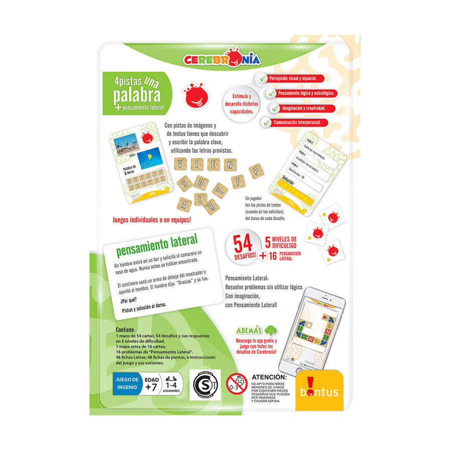 Juego de Mesa 4 Pistas Una Palabra