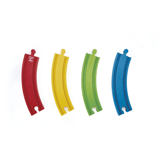Pack de Vías para Trenes Arcoiris Hape Juguete Encastrable