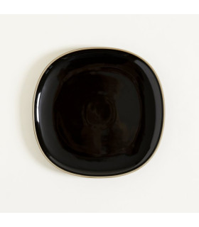 Plato Playo de Porcelana Negro Budapest 26 cm