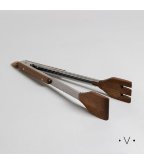 Pinzas Rectas De Acero Inoxidable Y Madera Acacia 32cm