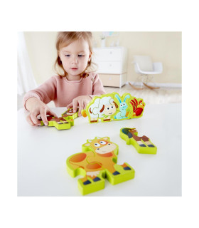 Rompecabezas Animales De Granja Y Números Hape