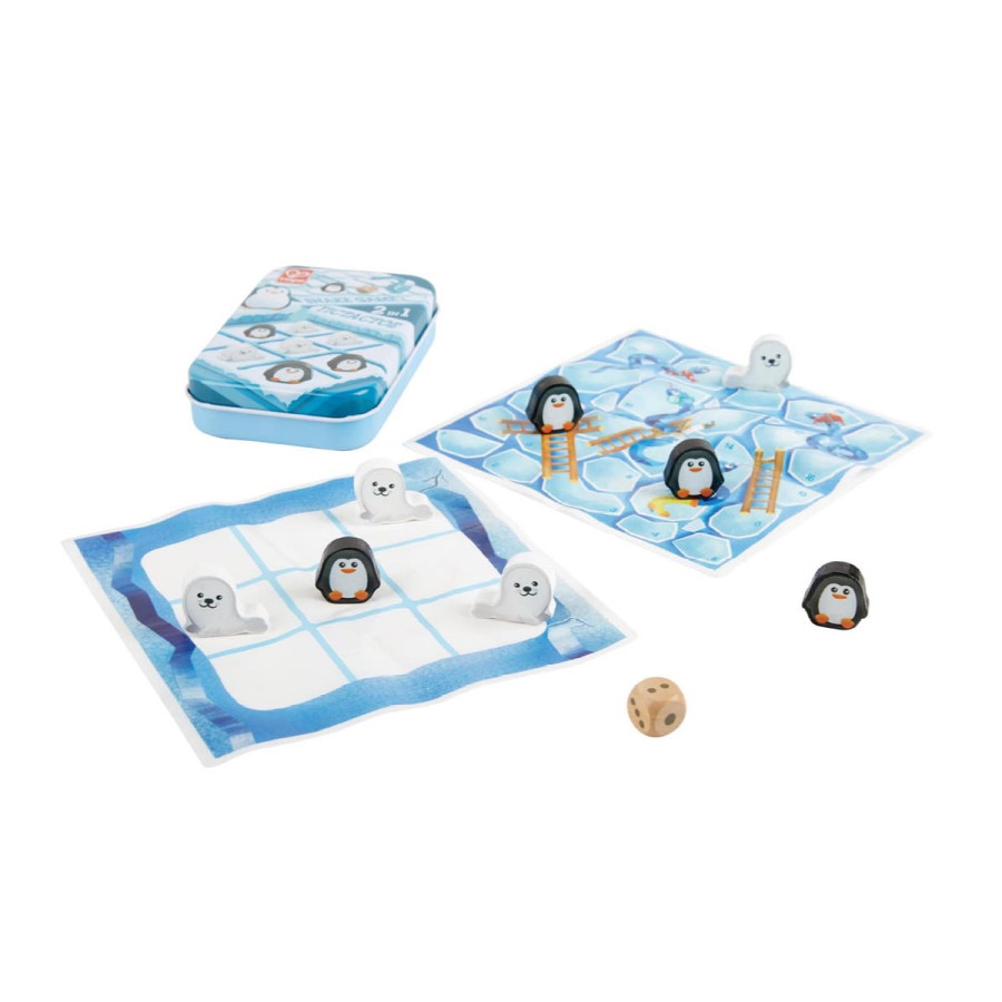 Juego de Mesa 2 en 1 Tatetí y Serpientes y Escaleras Hape