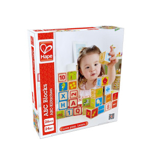 Cubos de Madera ABC Letras y Números Hape