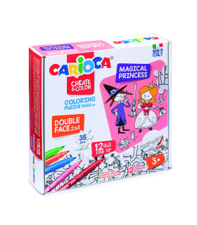 Rompecabezas 35Pc Princesa X12 Marcadores