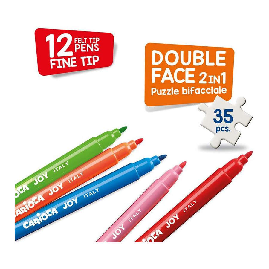 Rompecabezas 35Pc Ciudad X12 Marcadores