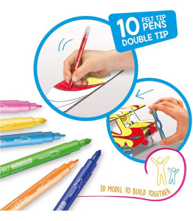 Set Crea y Colorea en 3D Avion