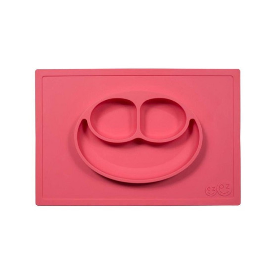 Plato de Silicona EZPZ Happy Mat Coral