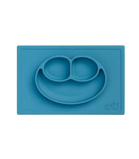 Plato de Silicona EZPZ Happy Mat Azul