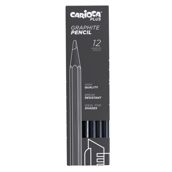 Lápices de Grafito H Graphite Carioca Plus x 12