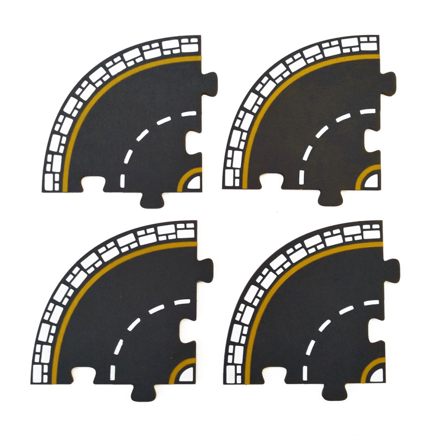 Extensiones Curvas de Calles de Juguete Mis Calles x 4 piezas