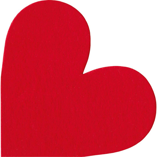 Servilletas Troqueladas 33 x 33 cm Silhouettes Heart Red