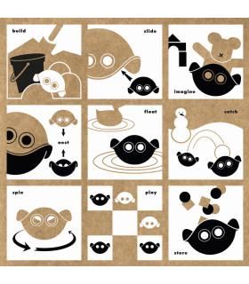 Juguete Bilibo Mini Pastel 12 cm Moluk x 6 un.