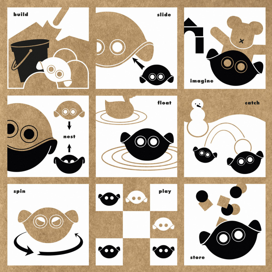 Juguete Bilibo Mini Pastel 12 cm Moluk x 6 un.