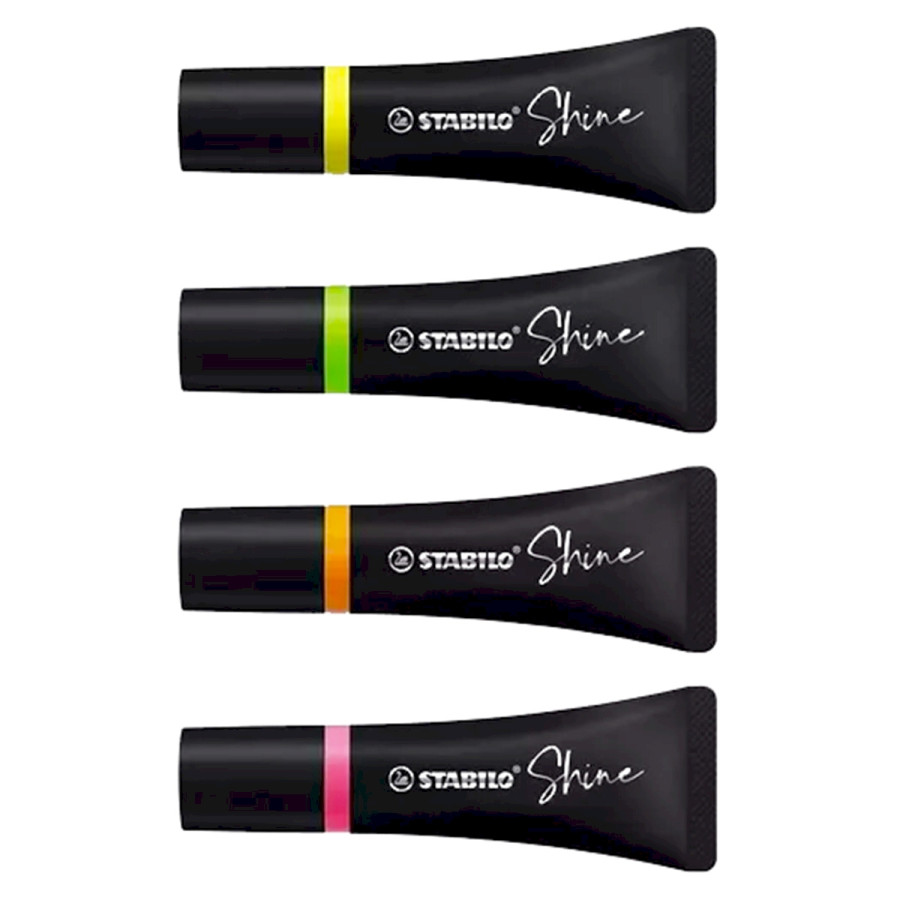 4 Resaltadores Shine en Estuche Stabilo