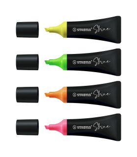 4 Resaltadores Shine en Estuche Stabilo