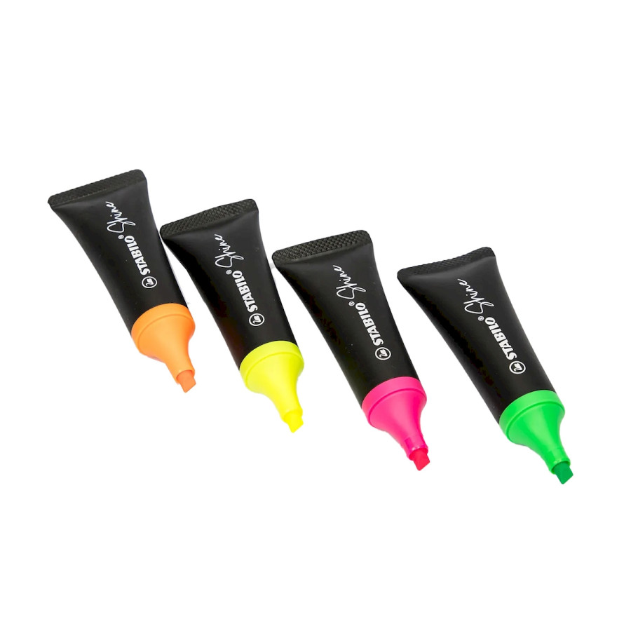 4 Resaltadores Shine en Estuche Stabilo