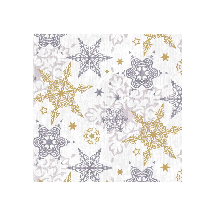 Servilletas 33 x 33 cm Delicate Stars Silver