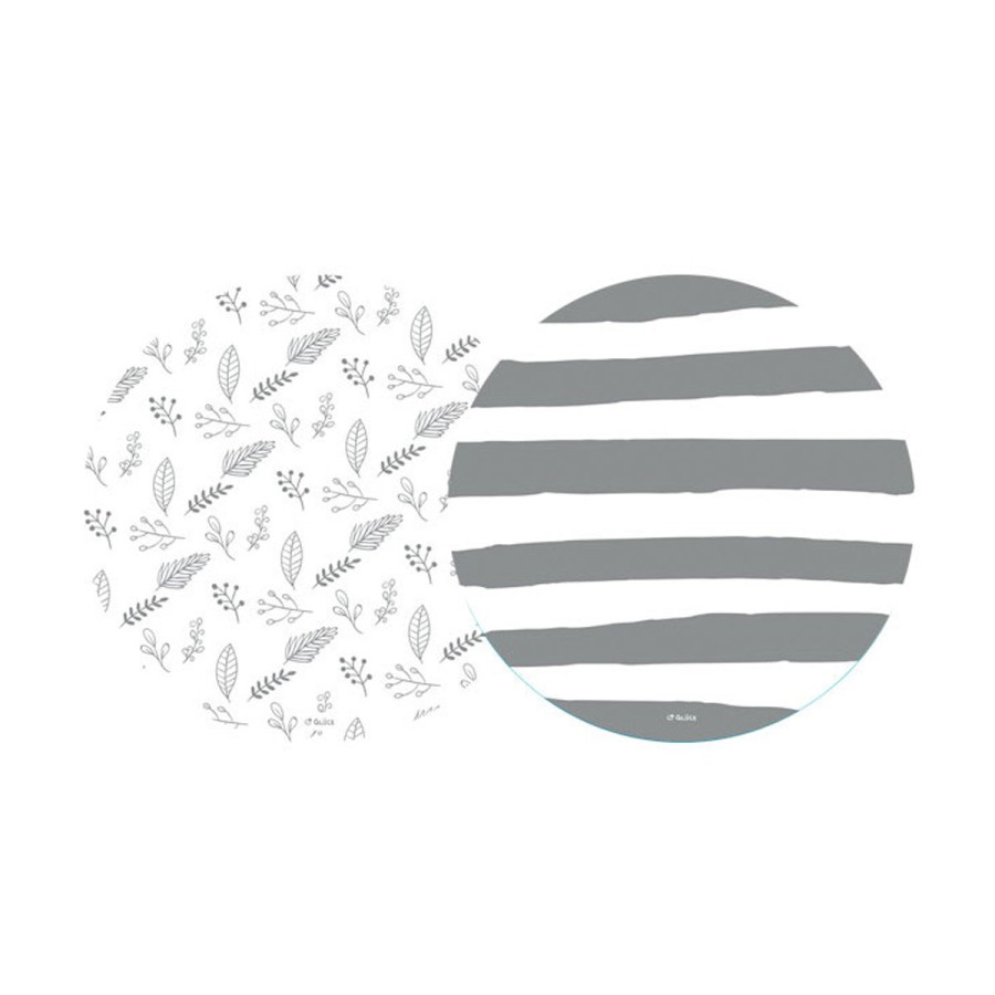 Posavasos Hojas y Rayas Plateadas x 8