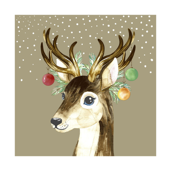 Servilletas 33 x 33 cm Deer Baubles Xmas