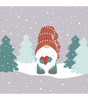 Servilletas 33 x 33 cm Tomte in Forest Xmas