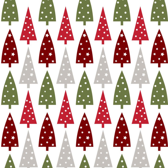 Servilletas 24 x 24 cm Trees in a Row Xmas