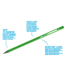 Lápices de Grafito HB Eco Family Carioca x 6