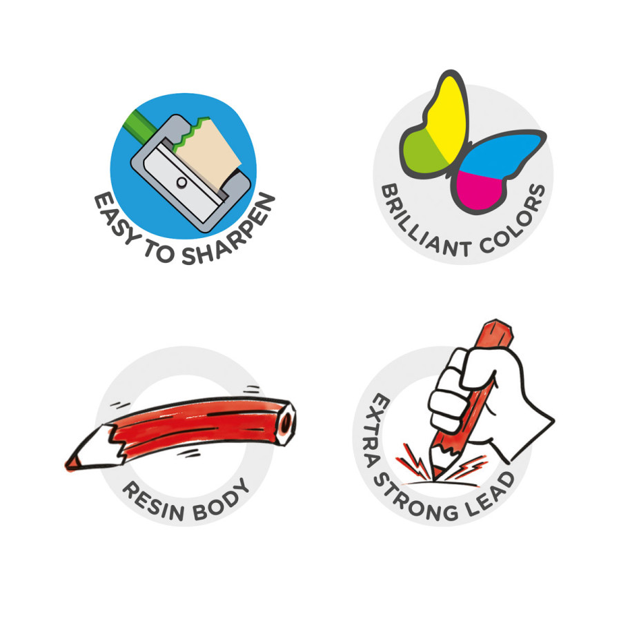 Lápices de Colores Tita Eco Family Carioca x 12