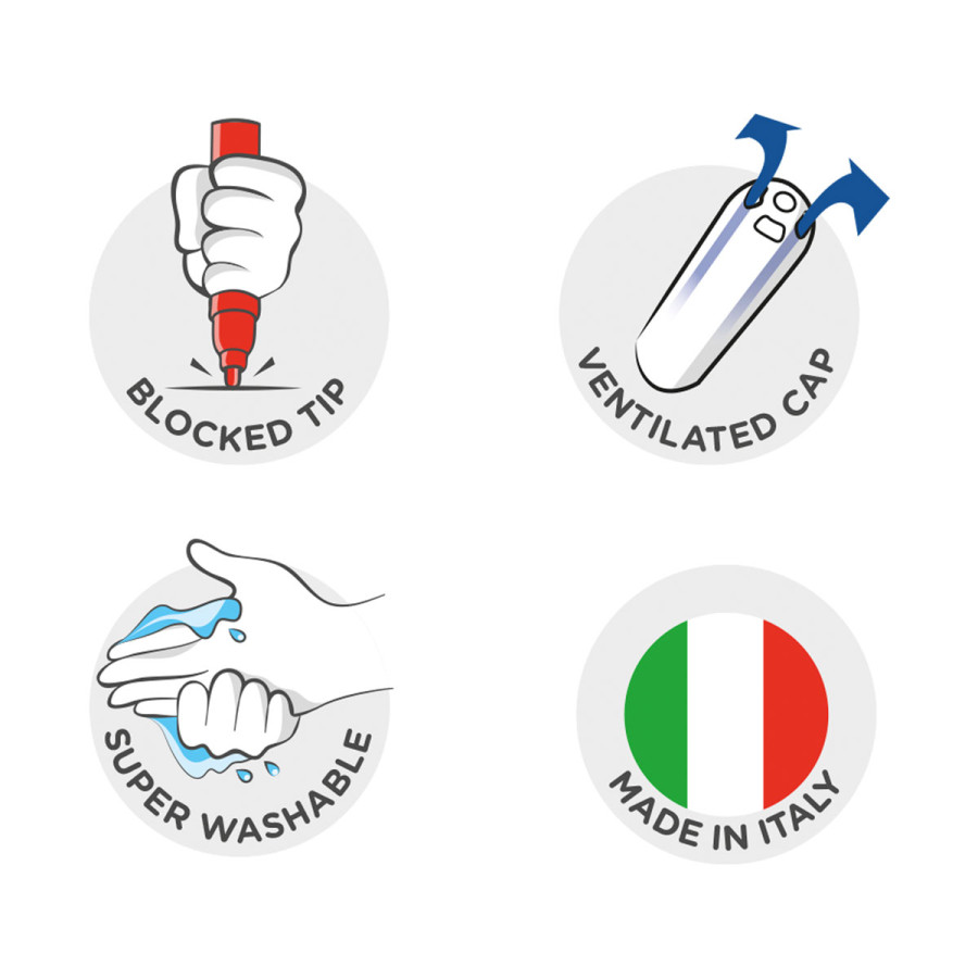 Marcadores de Colores Joy Punta Fina Eco Family Carioca x 12