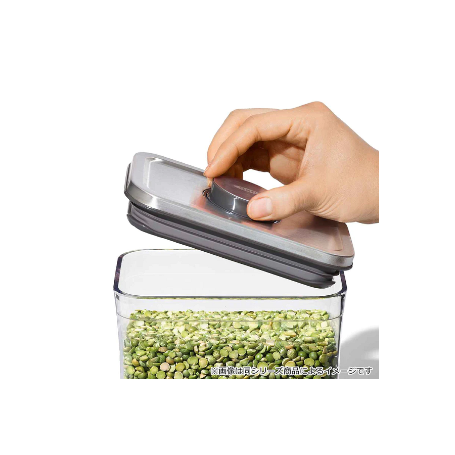 Frasco Cuadrado Hermetico Con Tapa de Acero 1 lt Oxo Pop