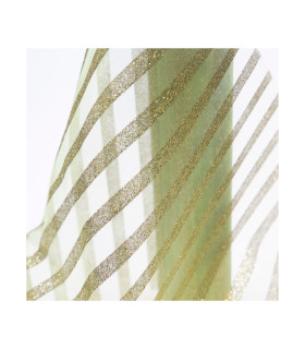 Tela Rayada Dorada 35 cm X 9 m