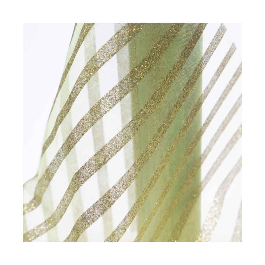 Tela Rayada Dorada 35 cm X 9 m