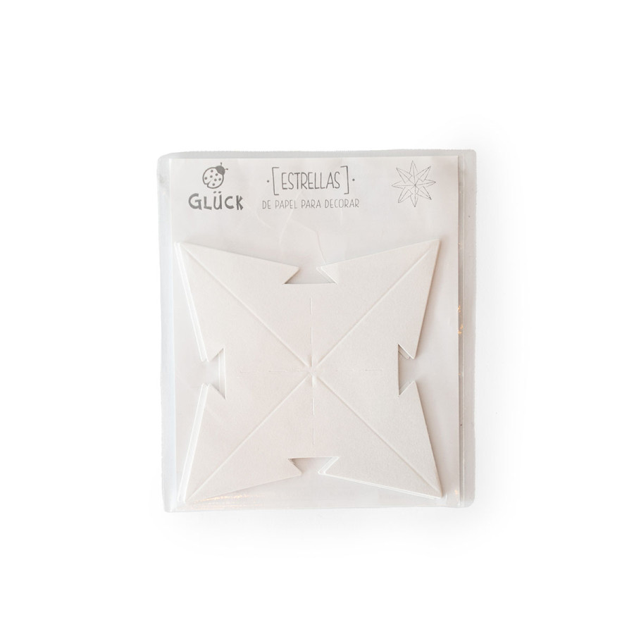Estrella para Armar 12 cm Blanca x 3