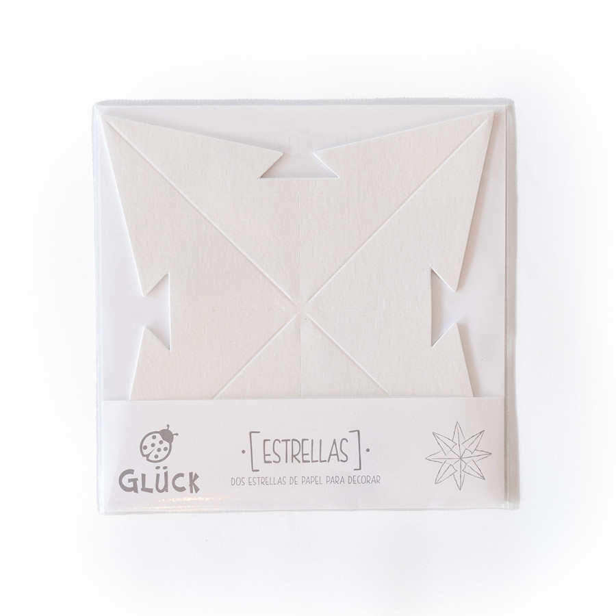 Estrella para Armar 19 cm Blanca x 2