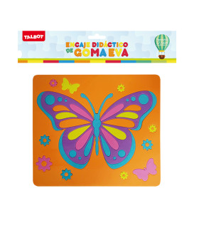 Juego de Encastre de Goma Eva Mariposa 27x24 cm