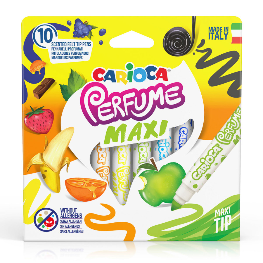 Marcadores Punta Maxi con Perfume Carioca x 10