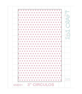 Plantilla de 3 pulg Texturado 2D Círculos Ibicraft