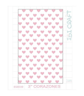 Plantilla de 3 pulg Texturado 2D Corazones Ibicraft