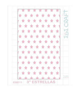 Plantilla de 3 pulg Texturado 2D Estrellas Ibicraft