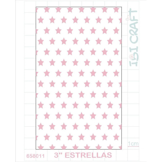 Plantilla de 3 pulg Texturado 2D Estrellas Ibicraft
