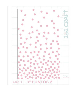Plantilla de 3 pulg Texturado 2D Puntos 2 Ibicraft