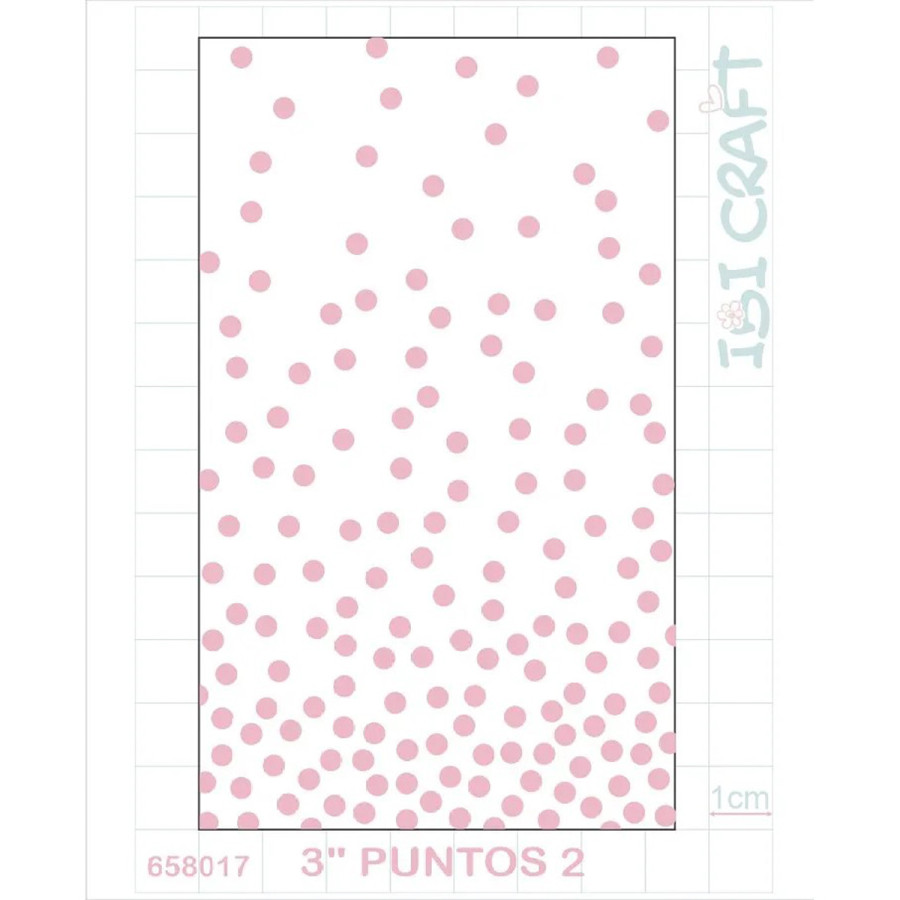 Plantilla de 3 pulg Texturado 2D Puntos 2 Ibicraft