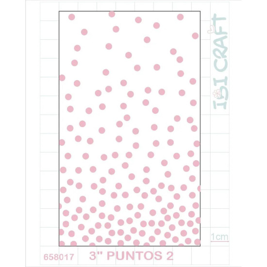 Plantilla de 3 pulg Texturado 2D Puntos 2 Ibicraft