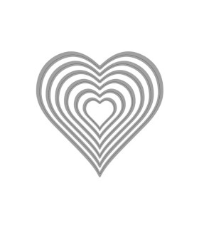 Troquel de 3 pulg Corazones Ibicraft