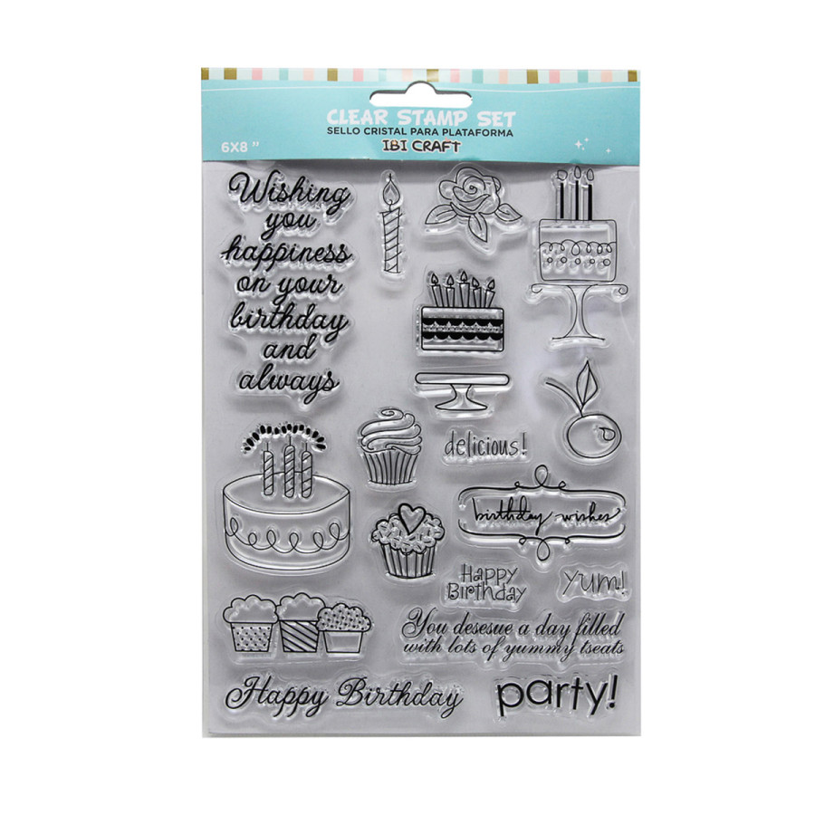 Sello Siliconado Cristal 6 x 8 pulg Party Ibicraft