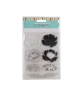 Sello Siliconado Cristal 4 x 5 pulg Flowers Ibicraft