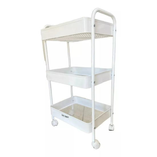Carro Organizador Móvil Rosa 43 x 78 x 31 cm Blanco Ibicraft